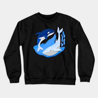 The Rhythm of Two Whales Crewneck Sweatshirt